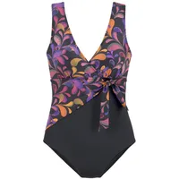 VIVANCE Badeanzug Damen schwarz bedruckt Gr.36 Cup C/D