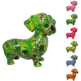 netproshop Spardose Dackel Spardose Hund aus Keramik Pomme Pidou ca. 18x10x17 cm Größe M, Auswahl:Lucky