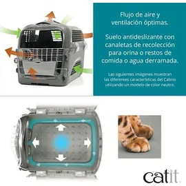 Catit Cabrio Transportbox 51 x 33 x 35 cm Türkis/Grau