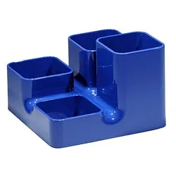 arlac® Stiftehalter blau Polystyrol 4 Fächer 13,0 x 13,0 x 9,0 cm