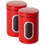 Echtwerk Vorratsdose rot 11 x 17,5 cm 1,4 l 2-teiliges Set