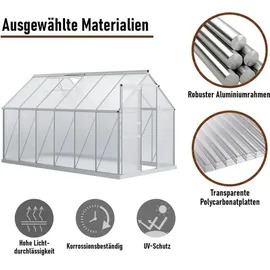 Estexo Tomatenhaus Aluminium Weiß HKP 4 mm 3,61 m2