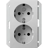 Gira Doppelsteckdose 1,5-fach Grau