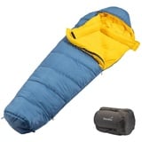 Skandika Schlafsack Gjora | Mumienschlafsack für Erwachsene, 3-4 Jahreszeiten, Nylon-Ripstop, kompakt, wasserabweisend, Packsack | Outdoor, Camping, Wandern, Winter