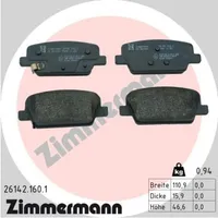 ZIMMERMANN Bremsbelagsatz, Scheibenbremse