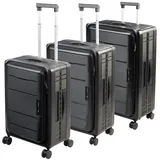 Xcase 3er-Set faltbare Hartschalen-Koffer, 20"/51 cm, 24"/61 cm, 26"/66 cm