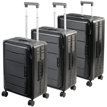 Xcase 3er-Set faltbare Hartschalen-Koffer, 20"/51 cm, 24"/61 cm, 26"/66 cm