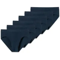 SCHIESSER Slip unifarben blau XL 6er Pack