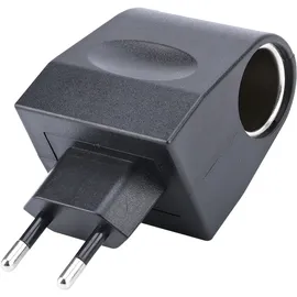 casativo-power Spannungswandler, kompakt u. praktisch, 230V auf 12V, 1000mA / 12 Watt, schwarz, Kleinstgeräte mit bis zu 12 Watt und Zigarettenanzünder-Anschluss überall verwenden