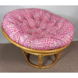 Rattani Rattanstuhl Rattan Papasansessel Papasan 110 cm cm Stoff California Dream