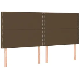 vidaXL Boxspringbett mit Matratze & LED Dunkelbraun 160x200 cm Stoff