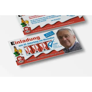 wirmachendeinekarte EINLADUNGSKARTEN zum GEBURTSTAG lustig | HOCHZEIT | KOMMUNION | Kindergeburtstag im Kinderschokoladen Look witzig (Mann, 40 Stück)