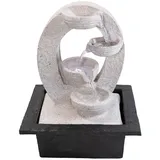 Lemodo Zimmerbrunnen Tischbrunnen mit Beleuchtung, 3-stufig, 21,5 cm Breite grau