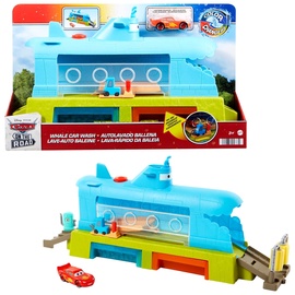 Mattel Disney Pixar Cars HGV70 - U-Boot-Autowaschanlagen-Spielset mit Lightning McQueen Spielzeugauto mit Farbwechseleffekt, Autospielzeug Geschenke für Kinder ab 4 Jahren