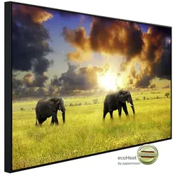 papermoon Infrarotheizung »EcoHeat - Afrikanische Elefanten«, Matt-Effekt - bunt
