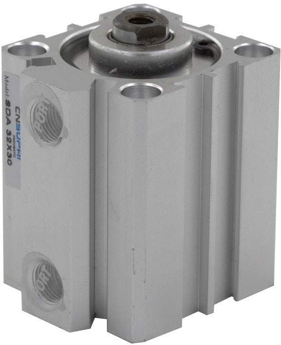 WNJ-TOOL, 1pc Pneumatik-Zylinder SDA Typ 32mm Bohrung 5/10/15/20/25/30/40 / 50mm Hub Aluminiumlegierung doppeltwirkend Druckluftzylinder (Größe : SDA32x50)