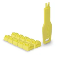 Lindy RJ45-Port-Schlösser (10 Stück) mit Schlüssel, Gelb