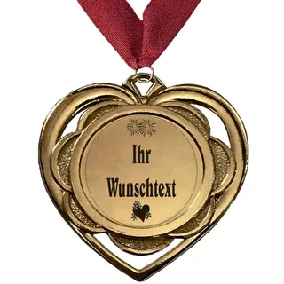 Larius Group Medaille Herzchen Ich Liebe Dich Mein Schatz BZW. Wunschtext Geburtstag Geschenk Orden aus Metall Herz inkl. Halsband (mit Wunschtext und Halsband)