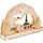 Brubaker 3D Lichterbogen - LED Schwibbogen - Sternsinger - LED-Beleuchtung mit Batterie und Kabel - Holz Natur - 27 x 40 x 7,5 cm - Handbemalt - Hellbraun/Naturbelassen