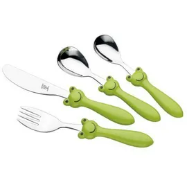 JUSTINUS Kinderbesteck, Metall, 4-teilig, 22 cm, rostfrei, Füttern, Kinderbesteck