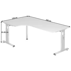 Hammerbacher Schreibtisch VOS82/5 grau