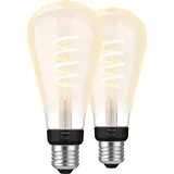 Philips Hue Filamentlampe White Ambiance Edison XL Doppelpack