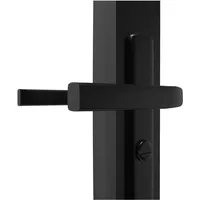 vidaXL ESG Glas und Aluminium rechts 76 x 201,5 cm schwarz