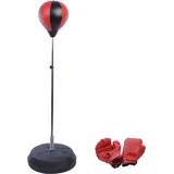 Homcom Punchingball Set Standbox höhenverstellbar 125-145cm Handschuhe Pumpe Profi & Anfänger Aosom