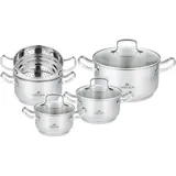 Gerlach Simple Edelstahl-Kochgeschirr-Set 9-teilig