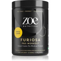 ZOE Furiosa Pre-Workout Pulver zur Unterstützung der sportlichen Leistung Geschmack Tropical 300 g