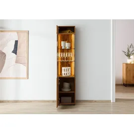 MASSIVMOEBEL24.DE Vitrine Wildeiche 45x38x200 natur geölt WIEN 231
