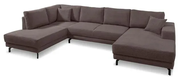 filippo Wohnlandschaft Castello Cord Braun Dunkelbraun