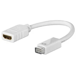 Goobay Mini DVI/HDMITM Adapterkabel 0.1m, Weiß