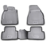 Element Passgenaue Premium 3D Gummimatten Fussmatten passend für Renault Megane, Mk2 II, 2002-2009, 4 TLG, Schwarz