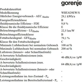 Gorenje WHU629EW/S Unterbauhaube 60 cm weiß