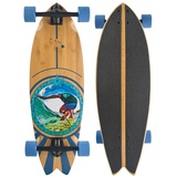 JUCKER HAWAII Cruiser Pau Hana - Cruiser Skateboard, Cruiserboard mit edlem Bambus Deck im Hawaiian Surf Style