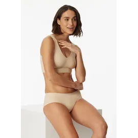 SCHIESSER Damen nahtloses Bustier mit herausnehmbaren Pads - Invisible Soft, sand_170364, 44