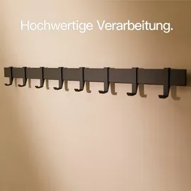 Designfabrik Hamburg Garderobenhaken Modern 80 x 7 x 5 cm Schwarz