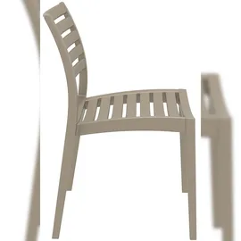 CLP Ares Gartenstuhl 48 x 58 x 82 cm schlamm 2er Set