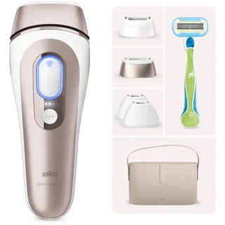 Braun Smart IPL Skin i·expert, Alternative zur Laserhaarentfernung für zu Hause, gratis App, Aufbewahrungsbox, Venus Rasierer, 4 Aufsätze für Gesicht & Körper, 1,5 Jahre seidig-glatte Haut, PL7387