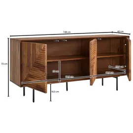 Wohnling WL6.561 148 x 72 x 40 cm braun