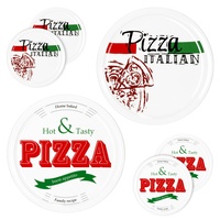 6er Set Pizzateller 3x Hot & Tasty + 3x Pizza Italian 28cm