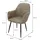 ECD Germany Esszimmerstuhl Microleder olive-grau 4er Set