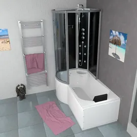 AcquaVapore Kombination Badewanne Dusche K50-R32-EC Duschtempel 100x170 cm
