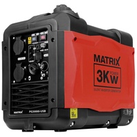 Matrix Notstromaggregat Benzin leise Inverter Stromerzeuger 3300 Watt Stromgenerator mit USB Stromaggregat digitaler Generator 230V 12V leicht trag...