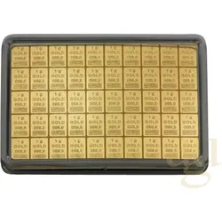50 x 1g Gold Combibarren / Goldtafel / Tafelbarren