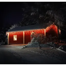 ECD Germany Lichtervorhang LED 12 m Warmweiß