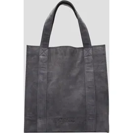 s.Oliver Shopper Veloursleder Grau/Schwarz