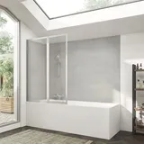 Hüppe Combinett 2 Badewannenabtrennung, 2-teilig, Breite 1000mm,