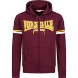 Lonsdale Darfield Sweatjacke Herren Oxblood/Yellow/White M